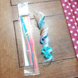 Multicolored hair highlights